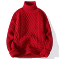 Magnus — Men's Chunky Cable-Knit Turtleneck Sweater