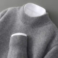 Women's Mock-Neck Cashmere Sweater in Gray