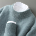 Women's Mock-Neck Cashmere Sweater in Green