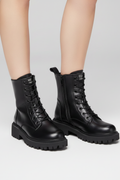 Domitia — Women's Comfort Chunky-Sole Lace-Up Boots