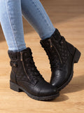 Anouk — Women's Cushioned Faux-Leather Lace-Up Ankle Boots